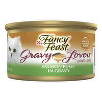 Fancy Feast Wet Cat Food Fancy Feast Purina Fancy Feast Gravy Lovers Salmon Feast Grilled Gourmet Cat Food in Wet Cat Food Gravy, 3 Ounce