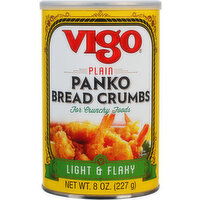 Vigo Bread Crumbs, Panko, Plain, 8 Ounce