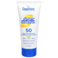 Coppertone Sport Mineral Sunscreen, Broad Spectrum SPF 50, 5 Fluid ounce