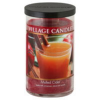 Village Candle Candle, Glass Cylinder, Mulled Cider, 1 Each