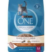 Purina One SmartBlend Cat Food, Premium, Chicken & Turkey Flavor, 56 Ounce