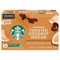 Starbucks Coffee, Ground, Toasted Coconut Mocha, K-Cup Pods, 10 Each