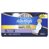 Always Ultra Thin Ultra Thin Pads, Size 5, 24 Each