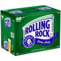 Rolling Rock Premium Beer, Extra Pale, 30 Pack Cans, 360 Fluid ounce