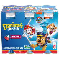 Danimals Smoothie, Raspberry, 6 Each