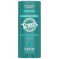 Tom's of Maine Deodorant, Eucalyptus Mint Scent, Aluminum Free, 3.25 Ounce