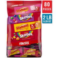 Mixed SKITTLES & STARBURST Fun Size Chewy Candy Variety Bag, 32.28 Oz Jumbo Pack, 32.28 Ounce