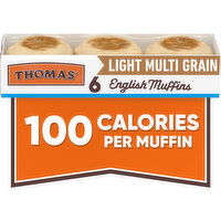 Thomas' Light Multi-Grain English Muffins, 6 count, 6 Each