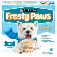 Frosty Paws Purina Dog Treats, Frozen, Vanilla Flavor, 4 Each