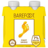 Barefoot Pinot Grigio White Wine 200ml 4pk, 200 Millilitre