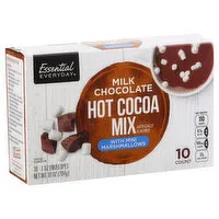 Essential Everyday Hot Cocoa Mix, Milk Chocolate, with Mini Marshmallows, 10 Each