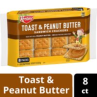 Keebler Sandwich Crackers, Toast and Peanut Butter, 11 Ounce