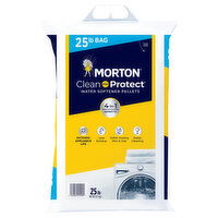 Morton Clean and Protect Water Softener Salt prevents buildup, extending the life of pipes & appliances., 25 Pound