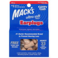 Mack's Earplugs, Ultra Soft Foam, 10 Each