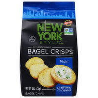 New York Style Bagel Crisps, Plain, 6 Ounce