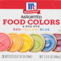 McCormick Assorted Food Colors & Egg Dye, 1.5 Fluid ounce