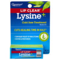 Lip Clear Lysine+ Cold Sore Treatment, Menthol 0.1%, 0.25 Ounce