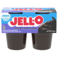 Jell-O Zero Sugar Dark Chocolate Pudding Snack Cups, 4 Each