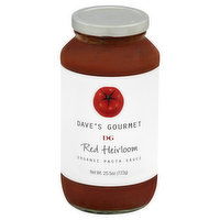 Dave's Gourmet Pasta Sauce, Organic, Vegan, Heritage Red, 24 Ounce