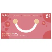 Bubly Sparkling Water, Grapefruit, 8 Each