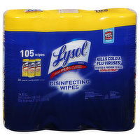 Lysol Disinfecting Wipes, Lemon & Lime Blossom, 3 Each