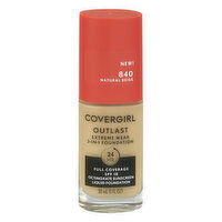 CoverGirl Outlast Foundation, 3-in-1, Natural Beige 840, SPF 18, 30 Millilitre