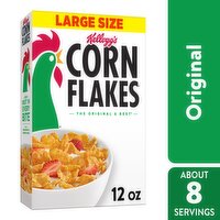 Corn Flakes Breakfast Cereal, Original, Large Size, 12 Ounce