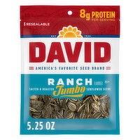 DAVID Sunflower Seeds, Ranch Flavor Sunflower Seeds, Ranch Flavor, 5.25 Ounce