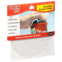 Brite Concepts Gripper Pads, Non-Slip, Open E-Z, 4 Pack, 4 Each