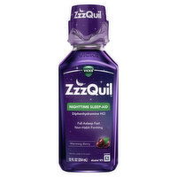 Vicks Vicks ZzzQuil Nighttime Sleep Aid Liquid, 50mg Diphenhydramine HCl, Over-the-Counter Medicine, Warming Berry Flavored, 12 Oz, 12 Fluid ounce