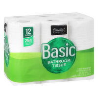 Essential Everyday Bathroom Tissue, Basic, 2 Ply, 12 Each