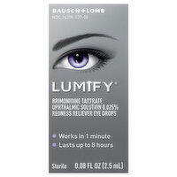 Lumify Eye Drops, Redness Reliever, Sterile, 0.08 Fluid ounce