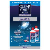 Clear Care Plus Cleaning & Disinfecting Solution, with HydraGlyde, Twin Pack, 2 Each