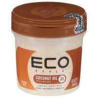Eco Style Max Hold Coconut Oil Styling Gel, 16 Ounce