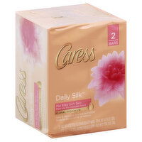 Caress Daily Silk Beauty Bars, Silkening, White Peach & Orange Blossom, 2 Each