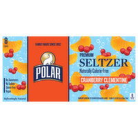 Polar PremiumNaturally Calorie-Free Cranberry Clementine Seltzer, 8 Each
