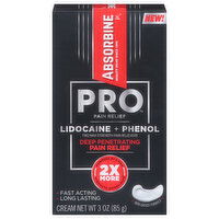 Absorbine Pro Deep Penetrating Pain Relief, Lidocaine + Phenol, Two Max Strength, Cream, 3 Ounce