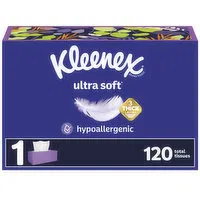 Kleenex Ultra Soft Tissues, 3-Ply, 120 Each