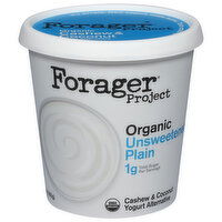 Forager Project Dairy-Free, Organic, Unsweetened Plain, Probiotic, Cashew & Coconut, 24 Ounce