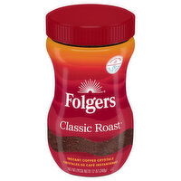 Folgers Instant Coffee Crystals, Classic Roast, 12 Ounce