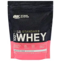 Optimum Nutrition Gold Standard Protein Powder Drink Mix, 100% Whey, Vanilla Ice Cream, 1.5 Pound