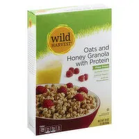 Wild Harvest Granola, Oats and Honey, with Protein, 16 Ounce