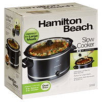 Hamilton Beach Slow Cooker, Oval Shape, 8 Quart Capacity, 1 Each