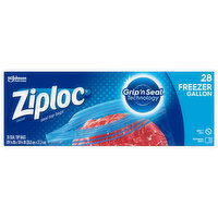 Ziploc Seal Top Bags, Freezer Gallon, 28 Each