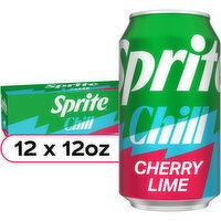 Sprite ® Chill Cherry Lime Natural Flavor Soda Soft Drink Cans, 12 Each