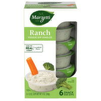 Marzetti Veggie Dip Singles, Ranch, Snack Size, 6 Each