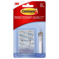 Command Wire Hook, Clear Medium, 2 Each