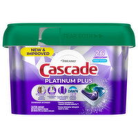 Cascade Platinum Plus ActionPacs Fresh Scent Dishwasher Detergent, 26 Each