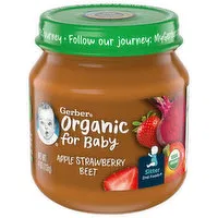 Gerber Organic for Baby Apple Strawberry Beet, 4 Ounce