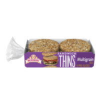 Brownberry Sandwich Thins Multigrain Pre-sliced Rolls, 6 count, 12 oz, 6 Each